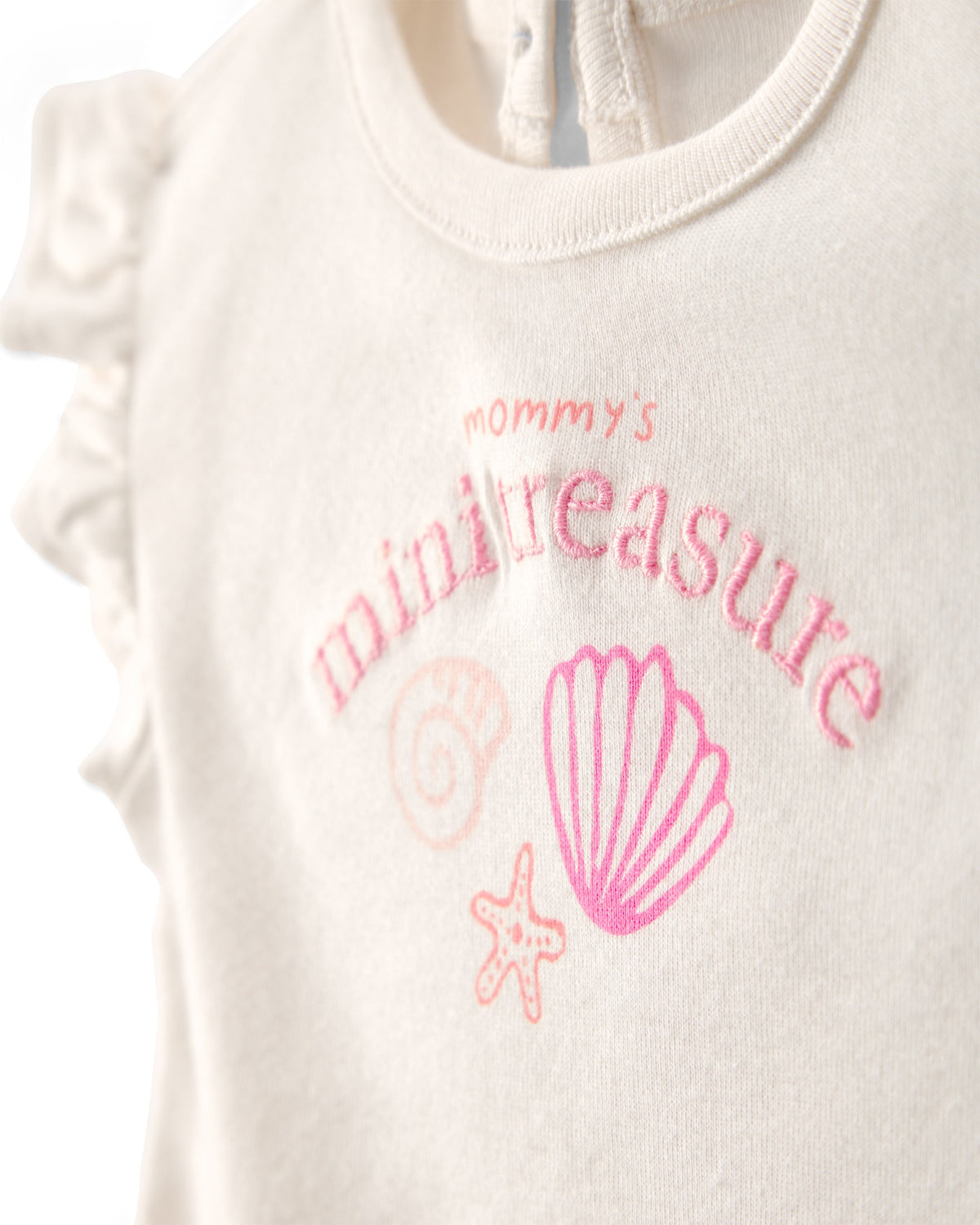 Conjunto de Pañalero y Pantalón 'Mommy's Mini Treasure' - Rosado/Marfil