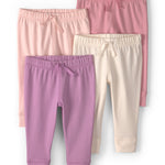 Paquete de 4 Pantalones de Algodón Pull-on en  Rosa y Morado - Multi