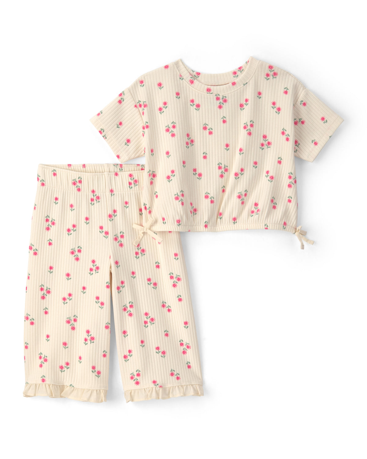 Conjunto De 2 Piezas De Playera De Manga Corta Y Pantalón - Multi