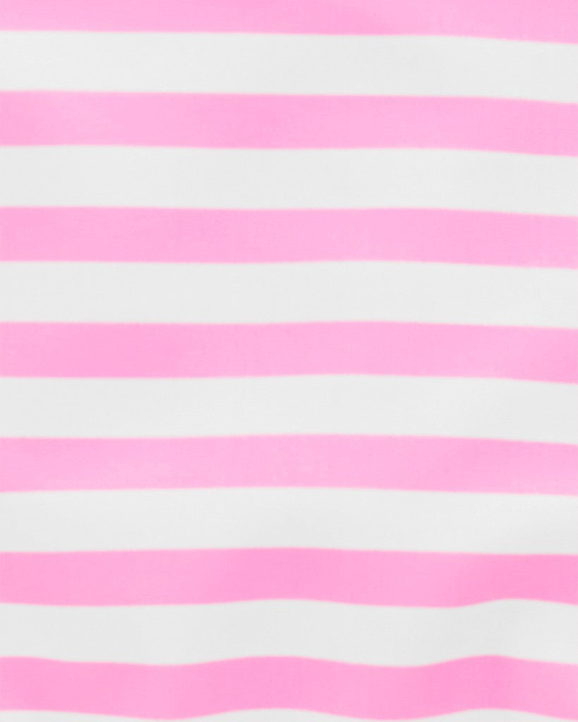 Traje de Baño de 3 Prendas Rayas Rosa