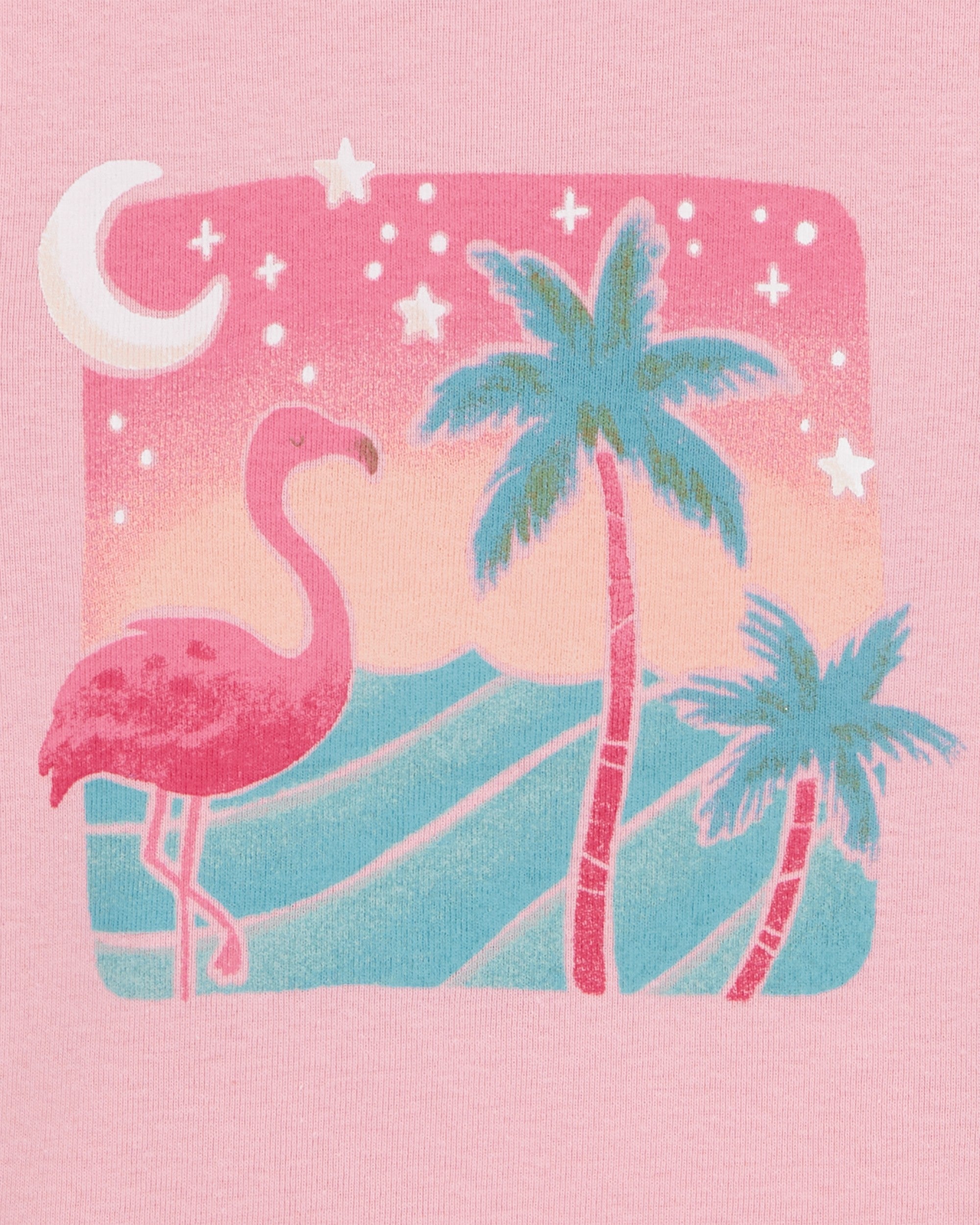 Pijama de 4 piezas de algodón de ajuste perfecto - Flamingo