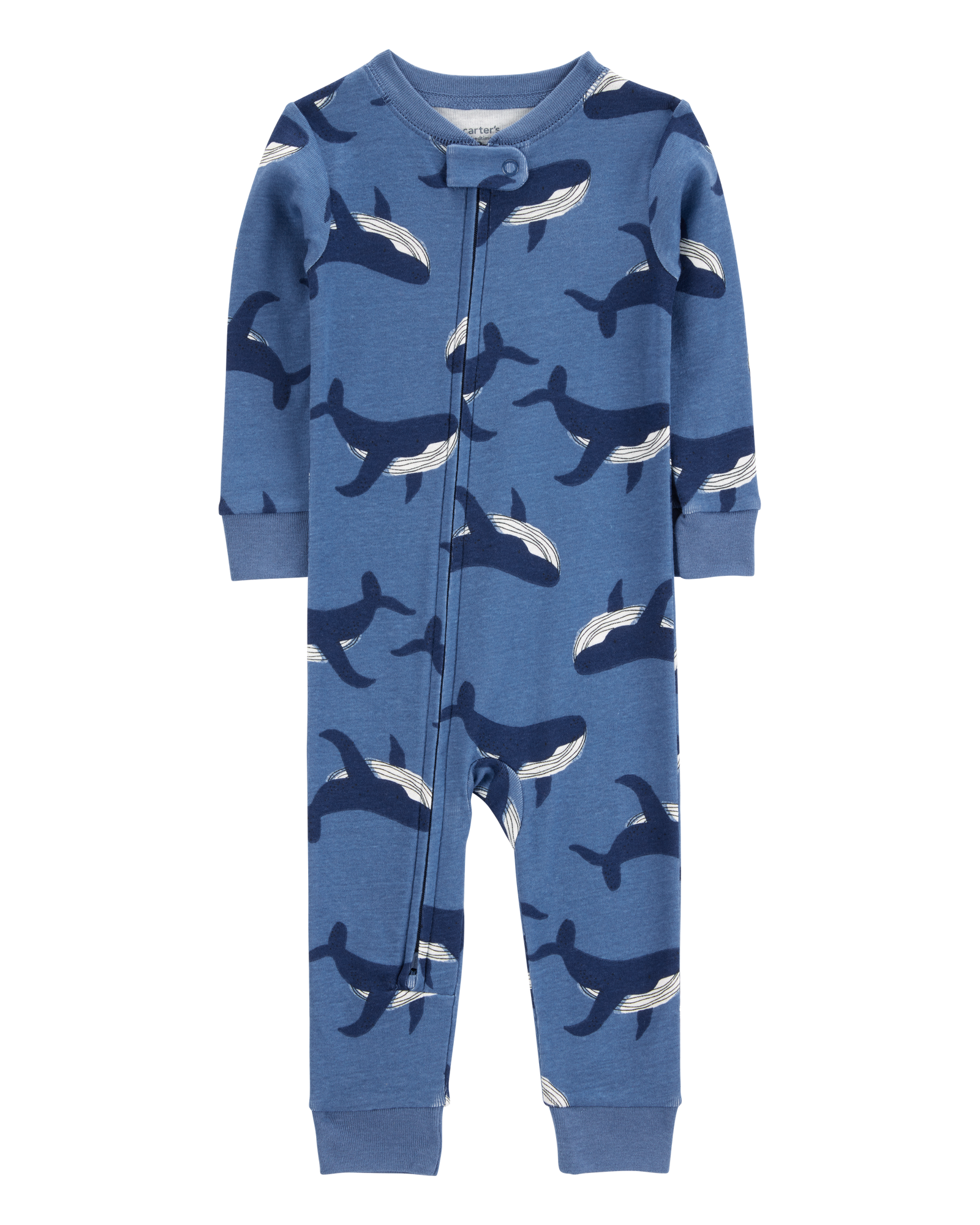 Pijama de Algodón De Ajuste Perfecto - Ballena - Azul
