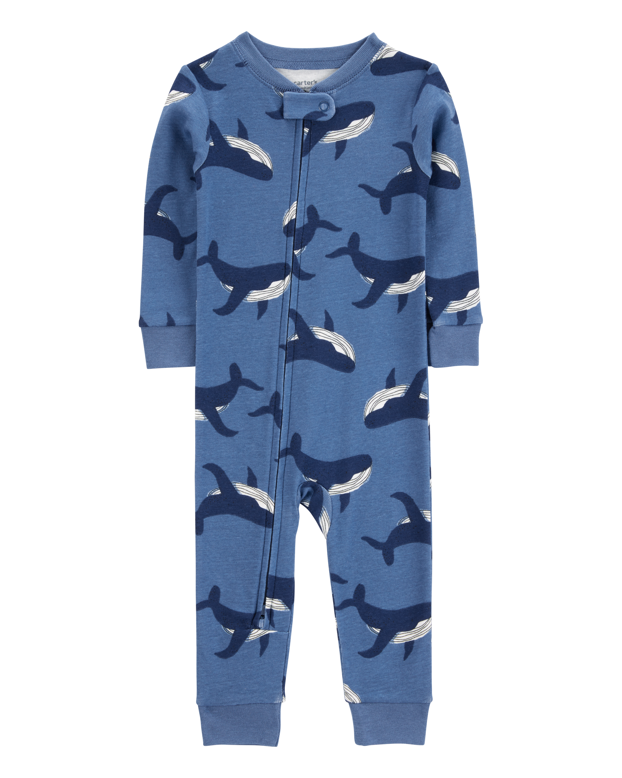 Pijama de Algodón De Ajuste Perfecto - Ballena - Azul