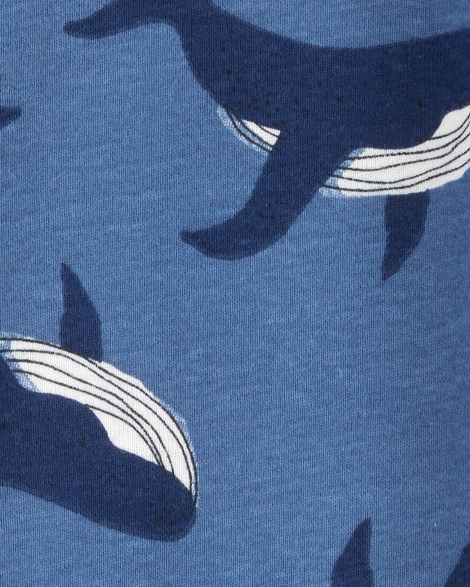 Pijama de Algodón De Ajuste Perfecto - Ballena - Azul