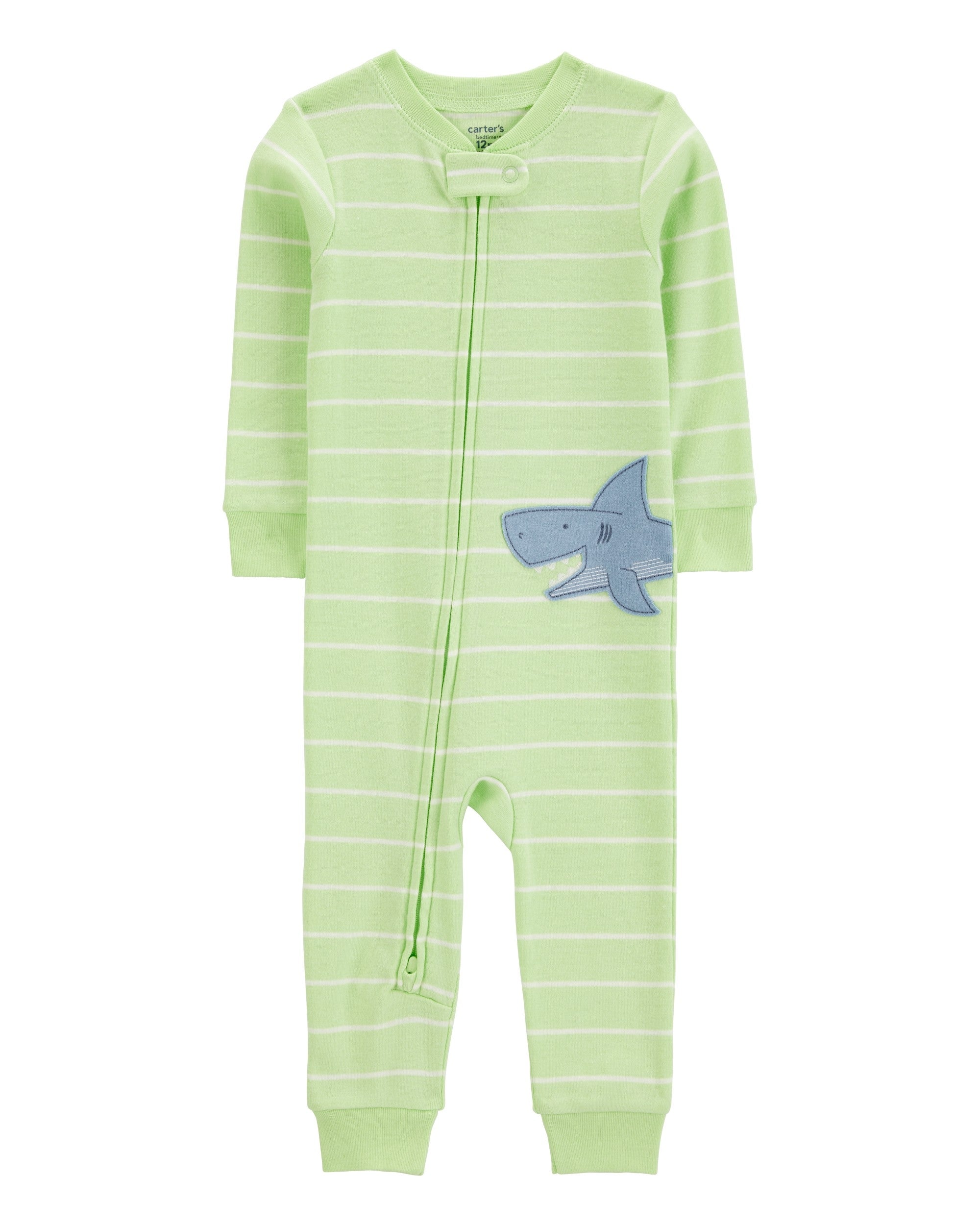 Pijama de Algodón De Ajuste Perfecto - Tiburón Rayas