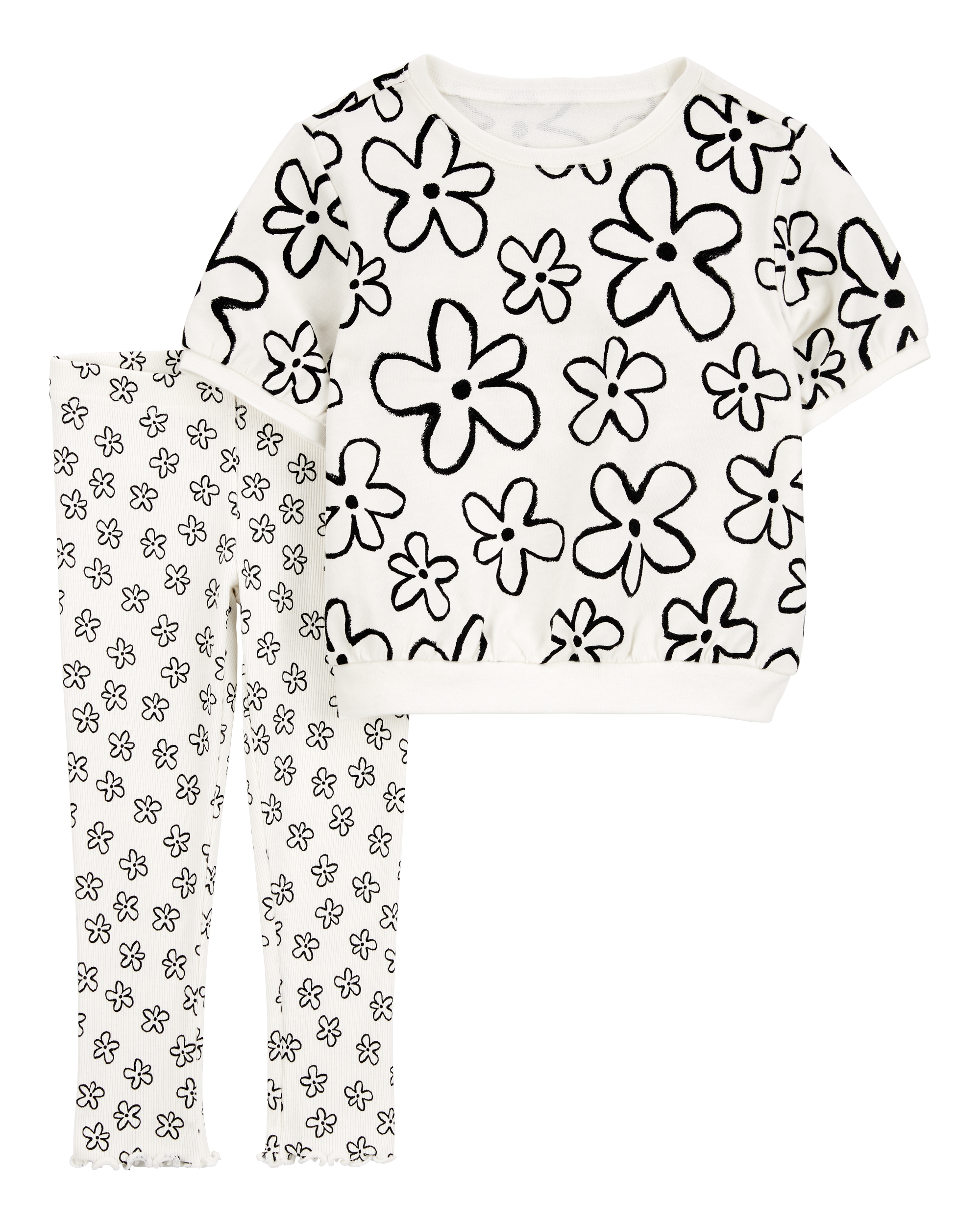 Conjunto de 2 piezas camisa y pantalón - Flores