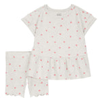Conjunto de 2 piezas camisa y shorts - Corazón
