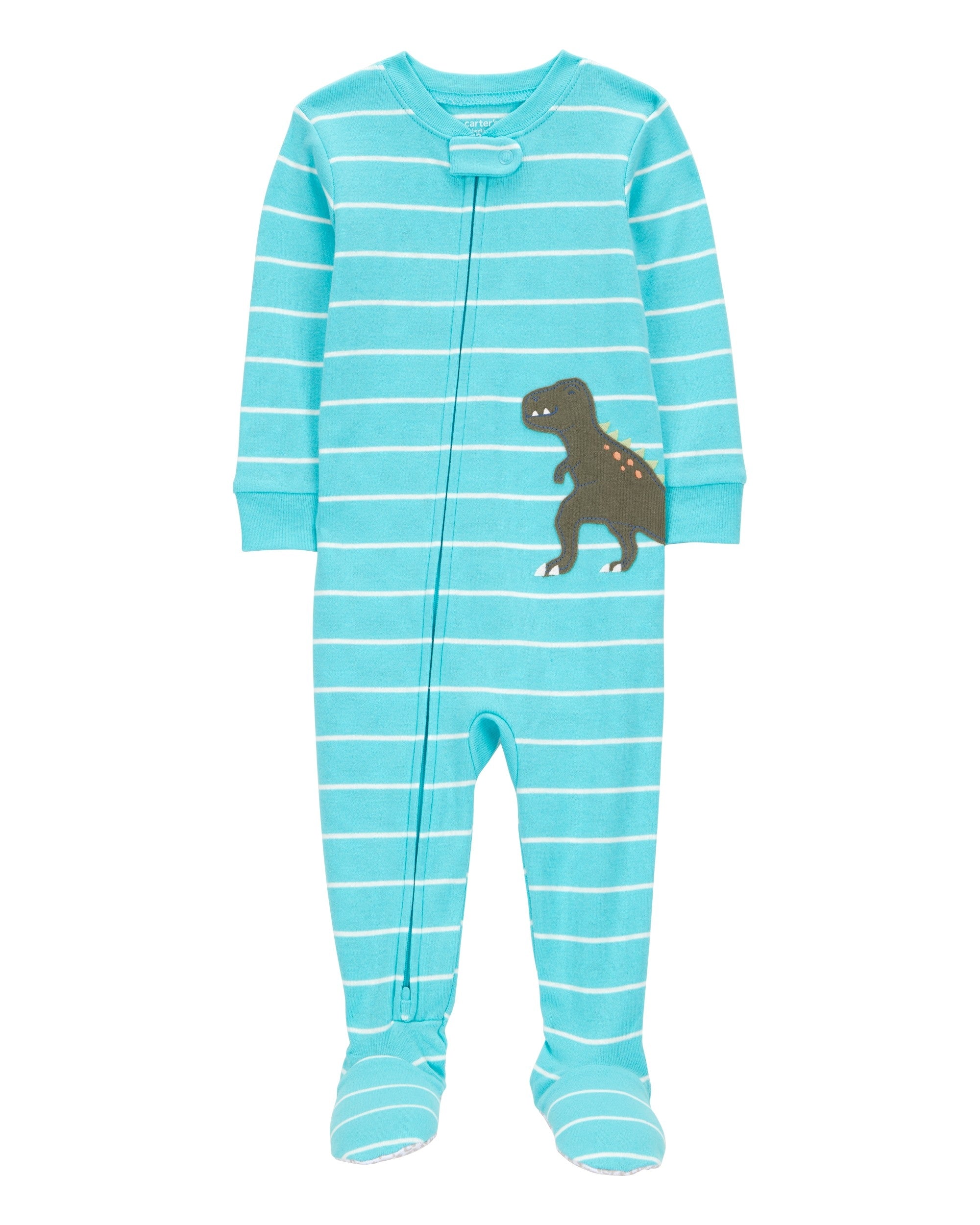 Pijama 100% Algodón De Ajuste Perfecto - Dinosaurio - Rayas