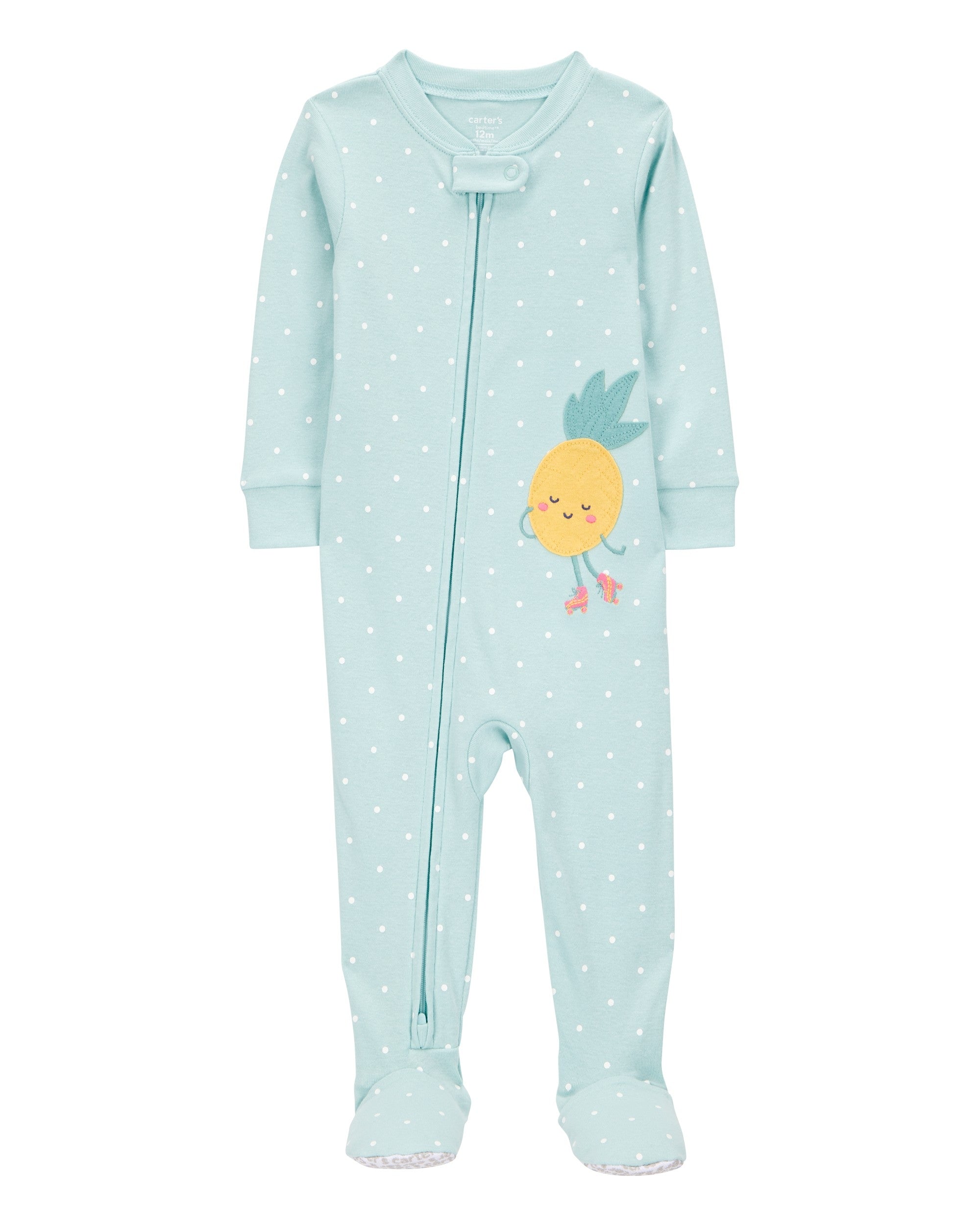 Pijama 100% Algodón De Ajuste Perfecto - Piña & Lunares