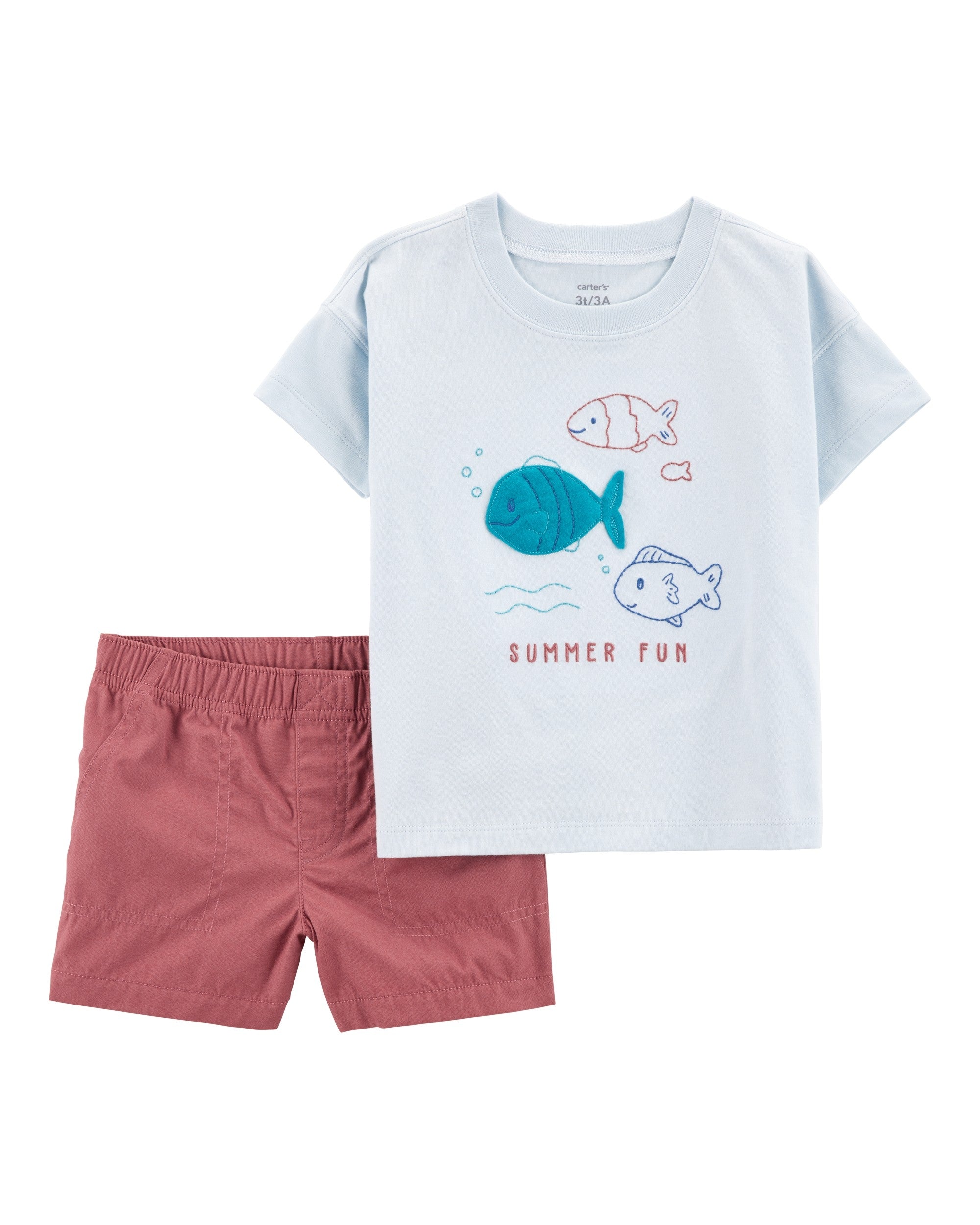Conjunto de 2 piezas camisa y shorts - pez