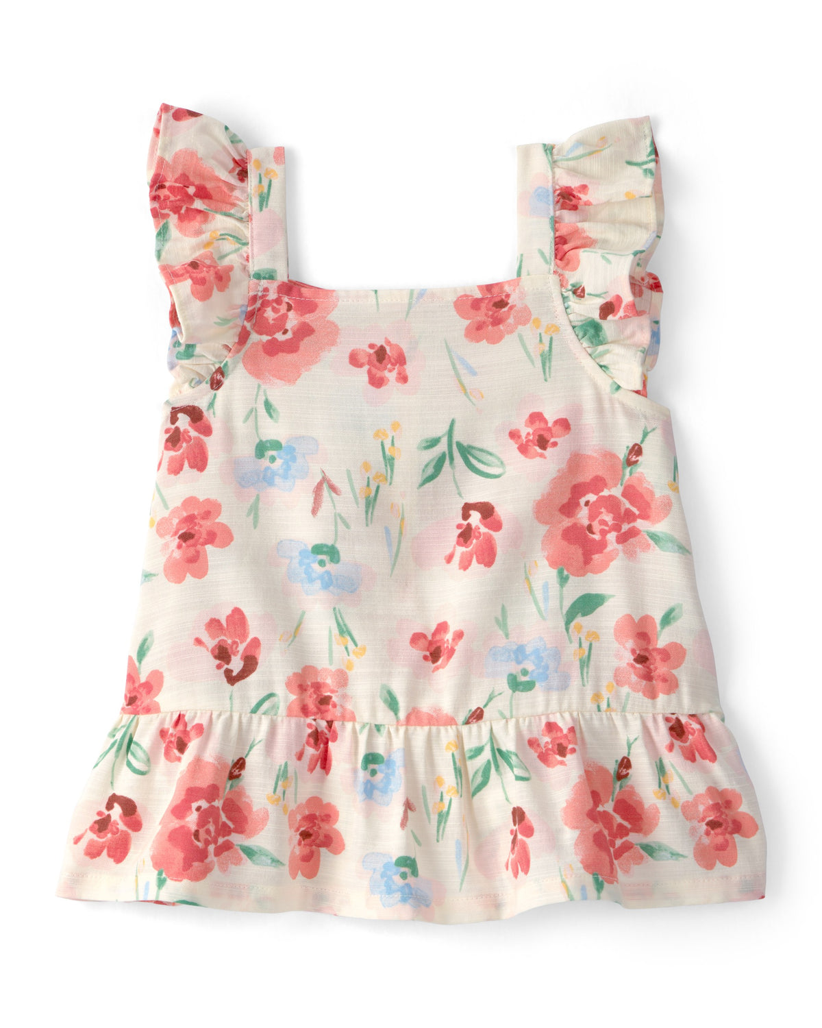 Blusa Tipo Peplum Floral Color Crema - Multi