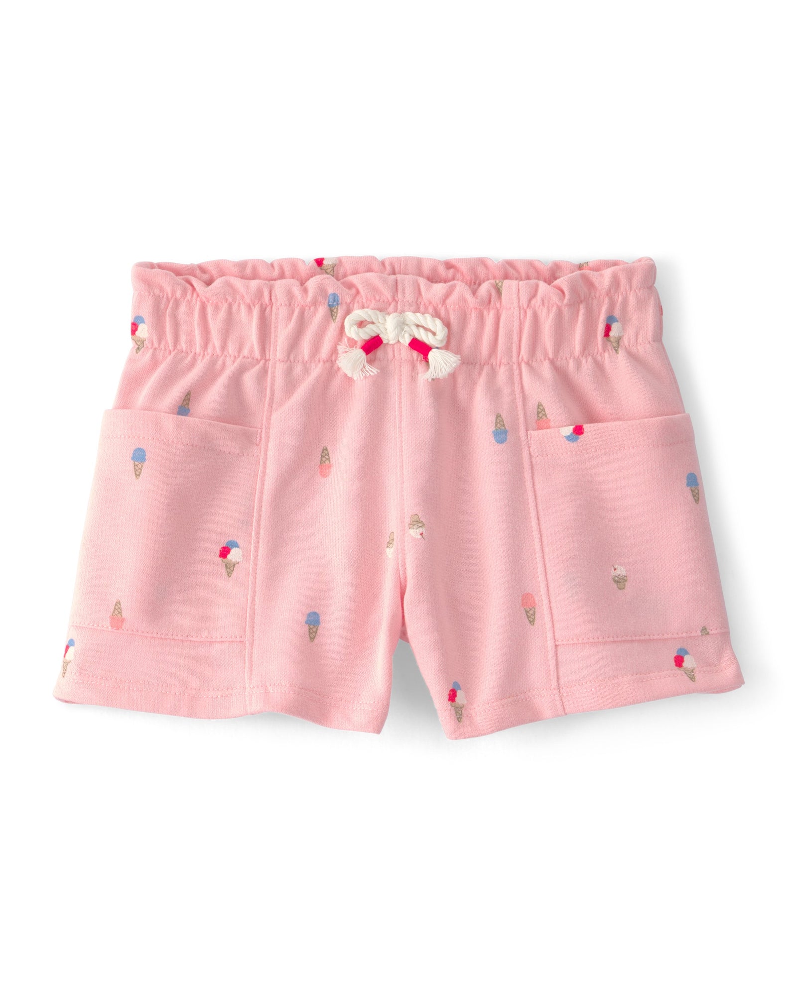 Shorts de felpa francesa - estampado de helado - rosa