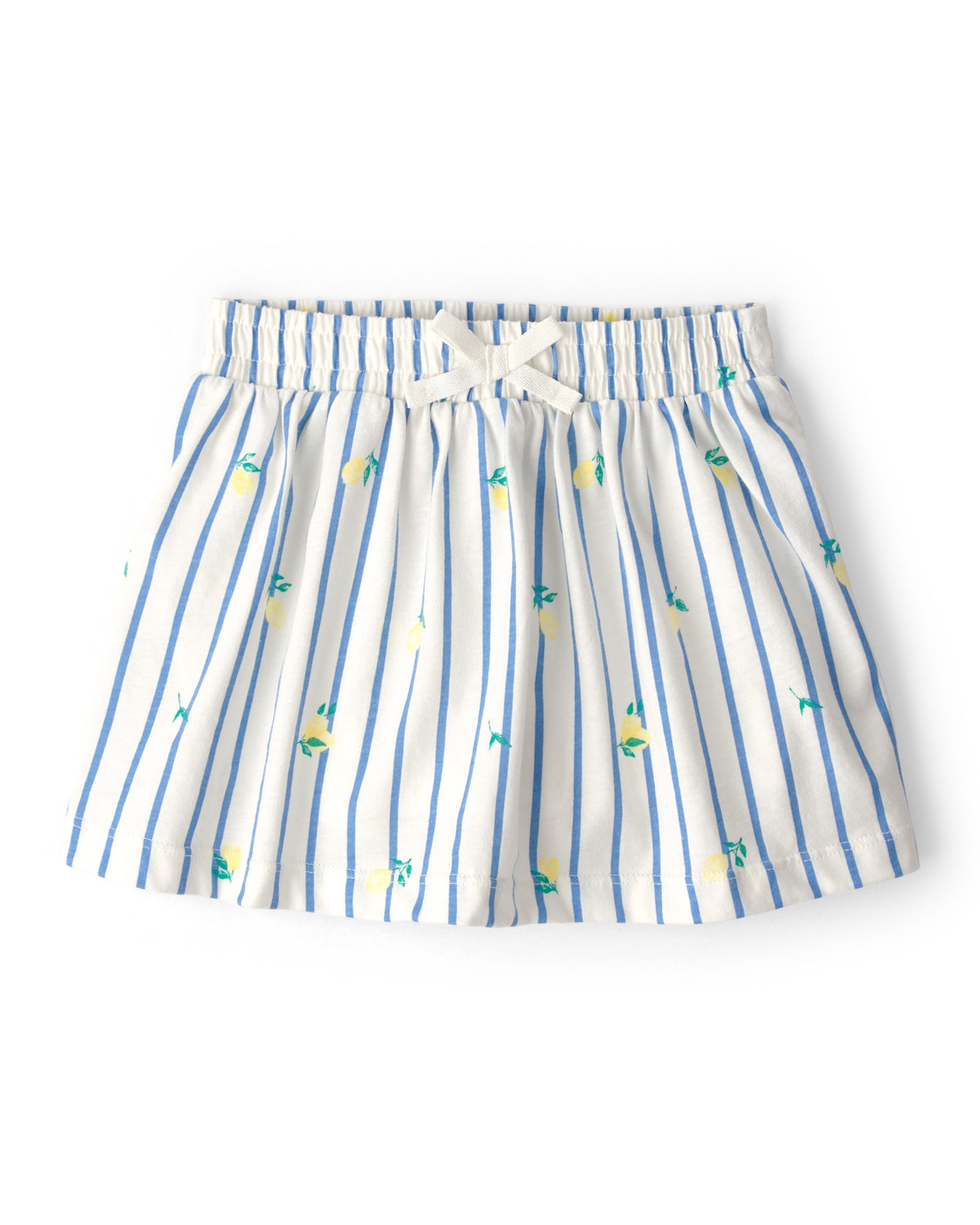 Falda-Short de Limones a Rayas - Azul/Marfil