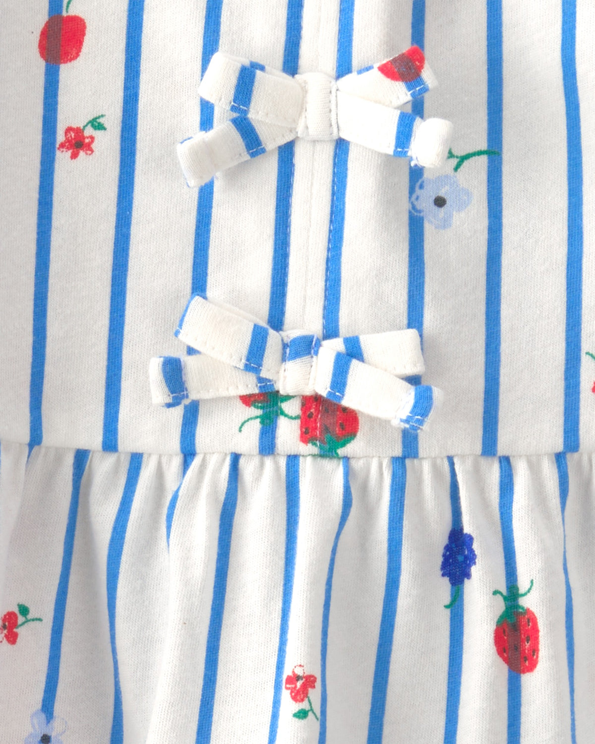Conjunto De 2 Piezas De Playera Con Fresas Y Short Azul/Rojo - Multi