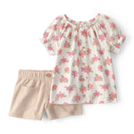 Conjunto De 2 Piezas De Playera Y Short Floral  - Multi