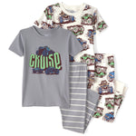Pijama De Algodón 4 Piezas Con Camión - Multi