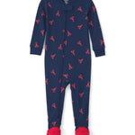 Pijama De Algodón De Ajuste Ceñido Con Langosta Azul - Multi