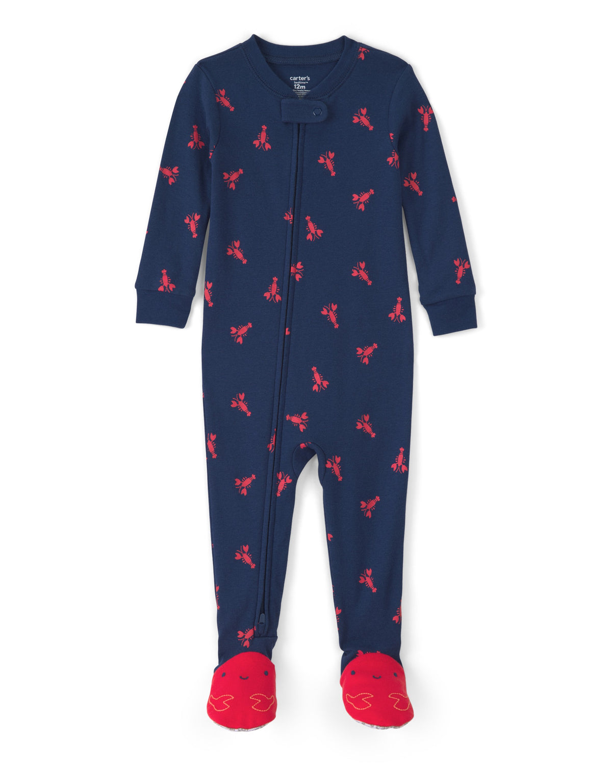 Pijama De Algodón De Ajuste Ceñido Con Langosta Azul - Multi