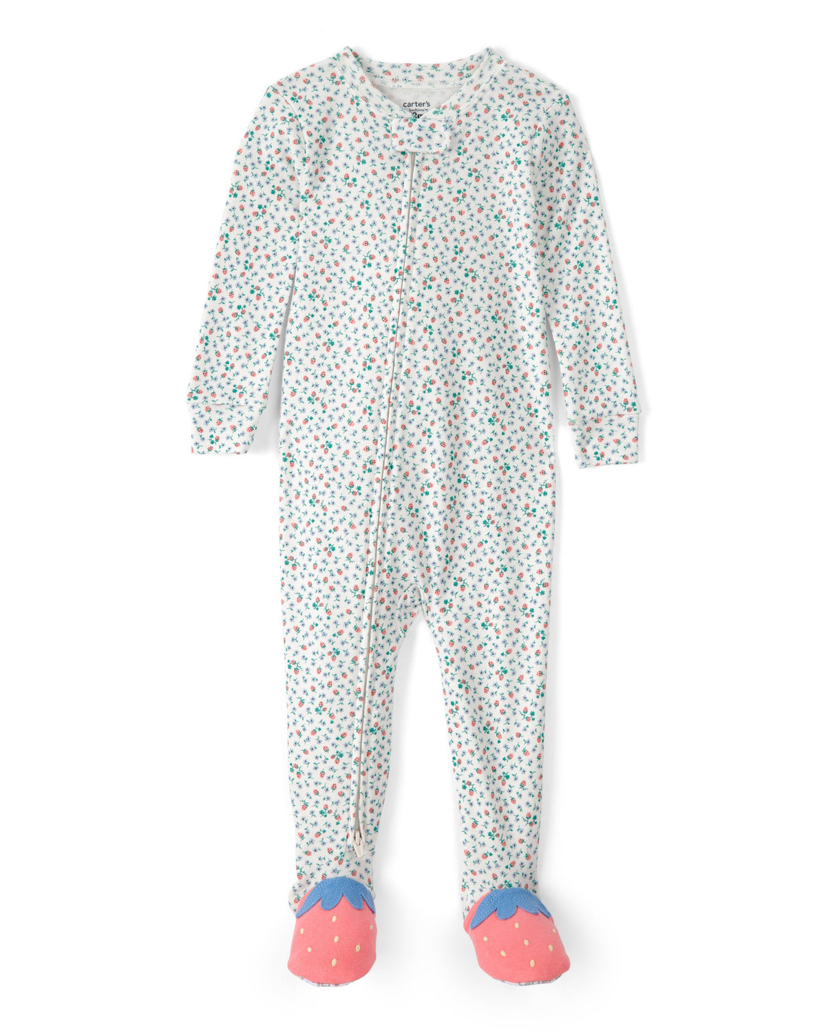 Pijama de 1 Pieza de Algodón 100% Ajuste Ceñido - Fresas