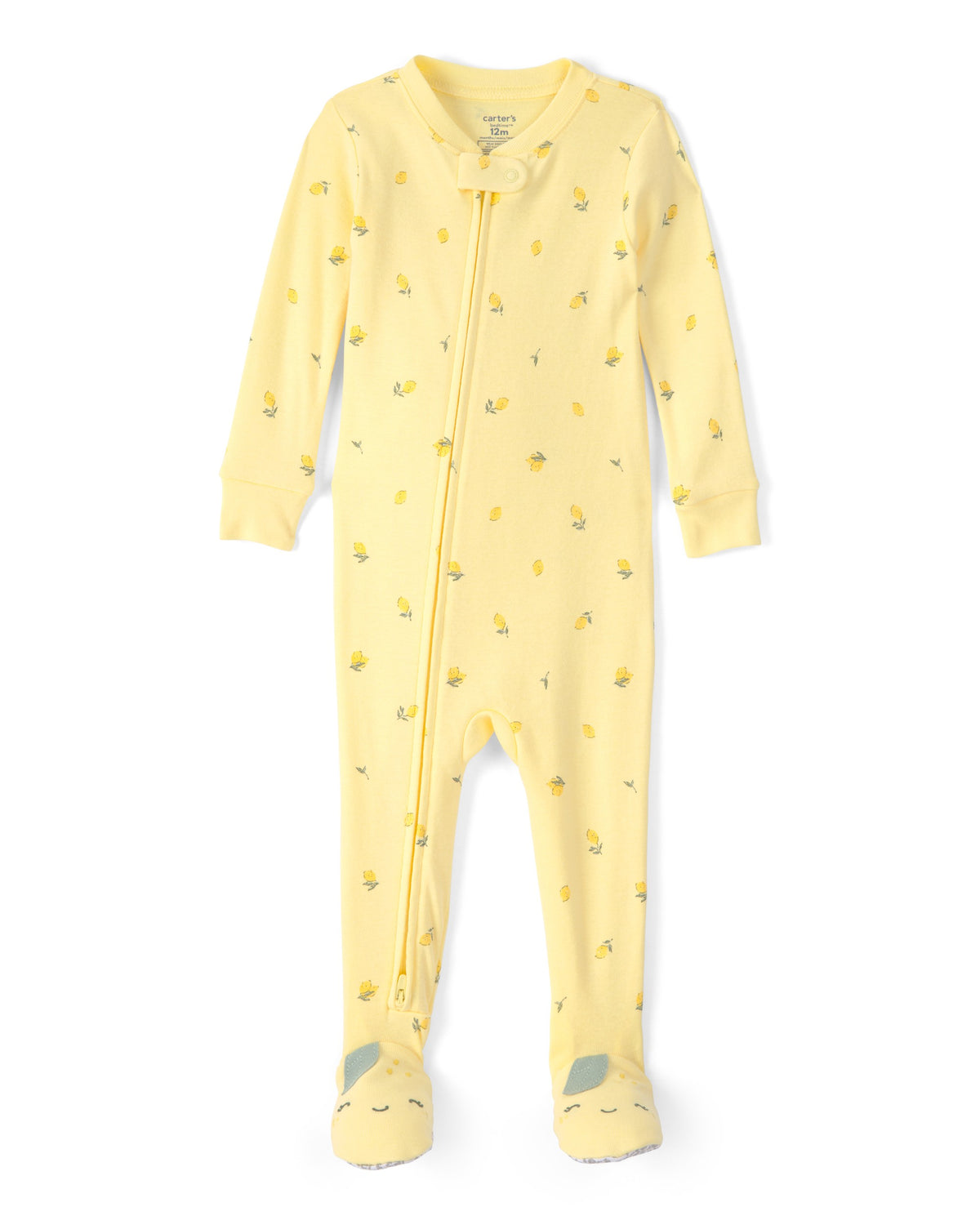 Pijama de 1 Pieza de Algodón 100% Ajuste Ceñido - Limón - Amarillo