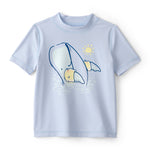 Playera Para Nadar De Manga Corta Con Ballena Azul