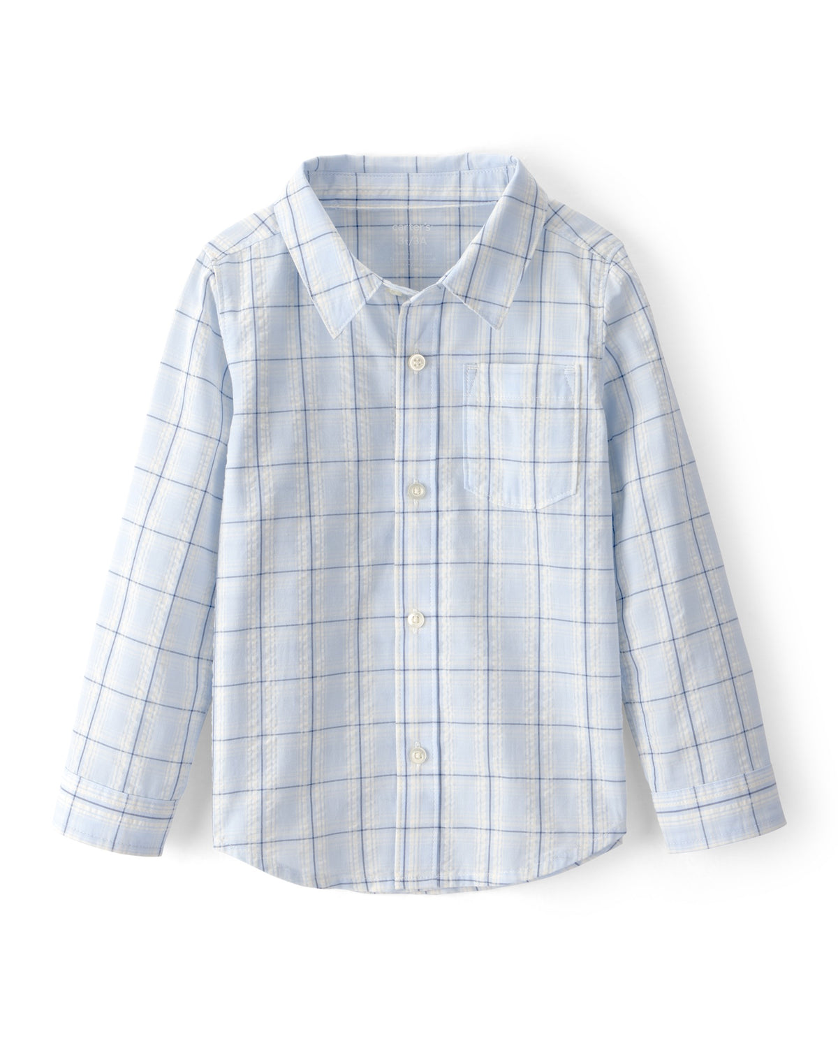 Camisa De Botones A Cuadros Azul - Multi