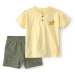 Conjunto De 2 Piezas De Playera Con Plátanos Y Short - Multi