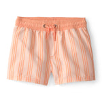 Short de Baño a Rayas - Naranja