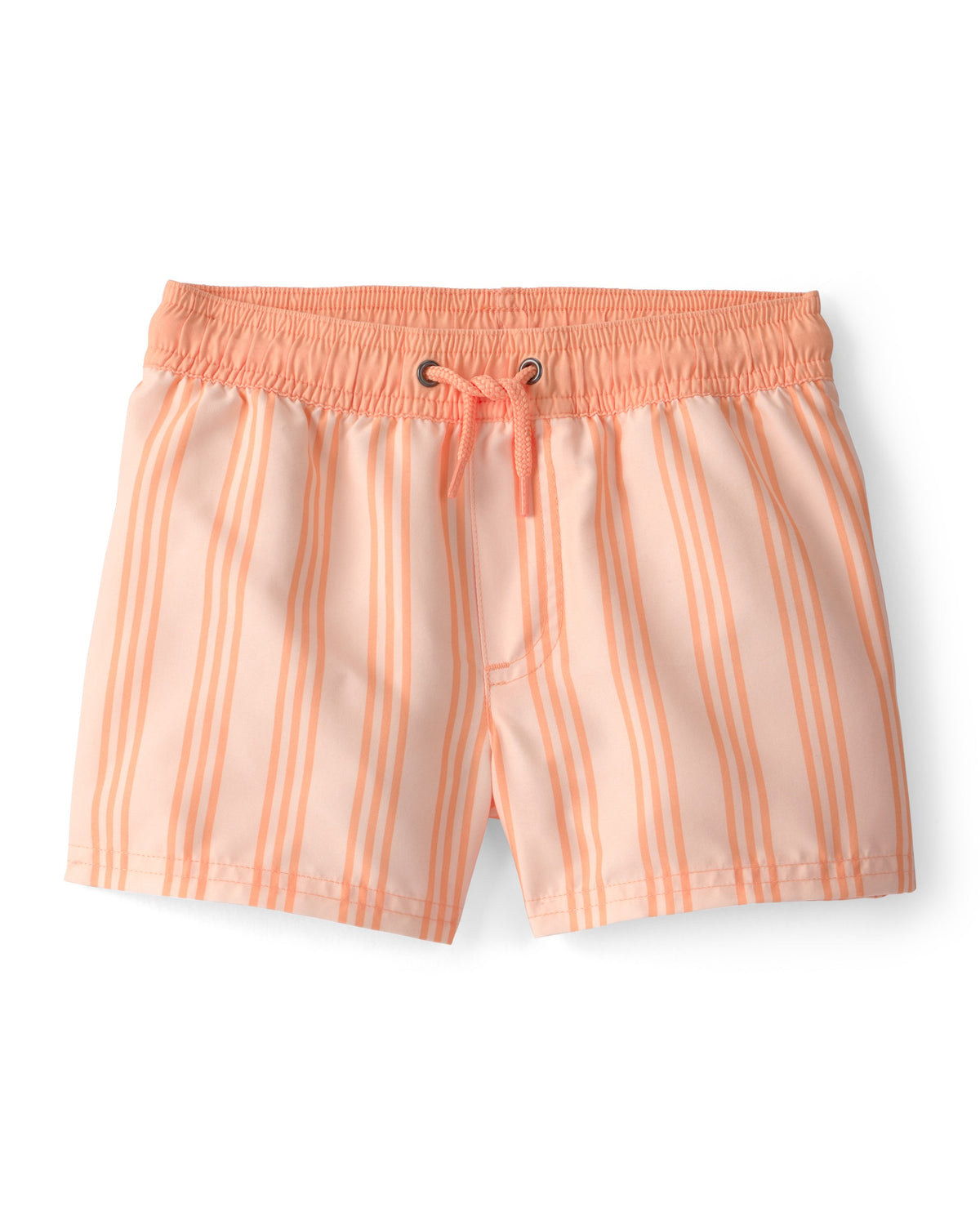 Short de Baño a Rayas - Naranja