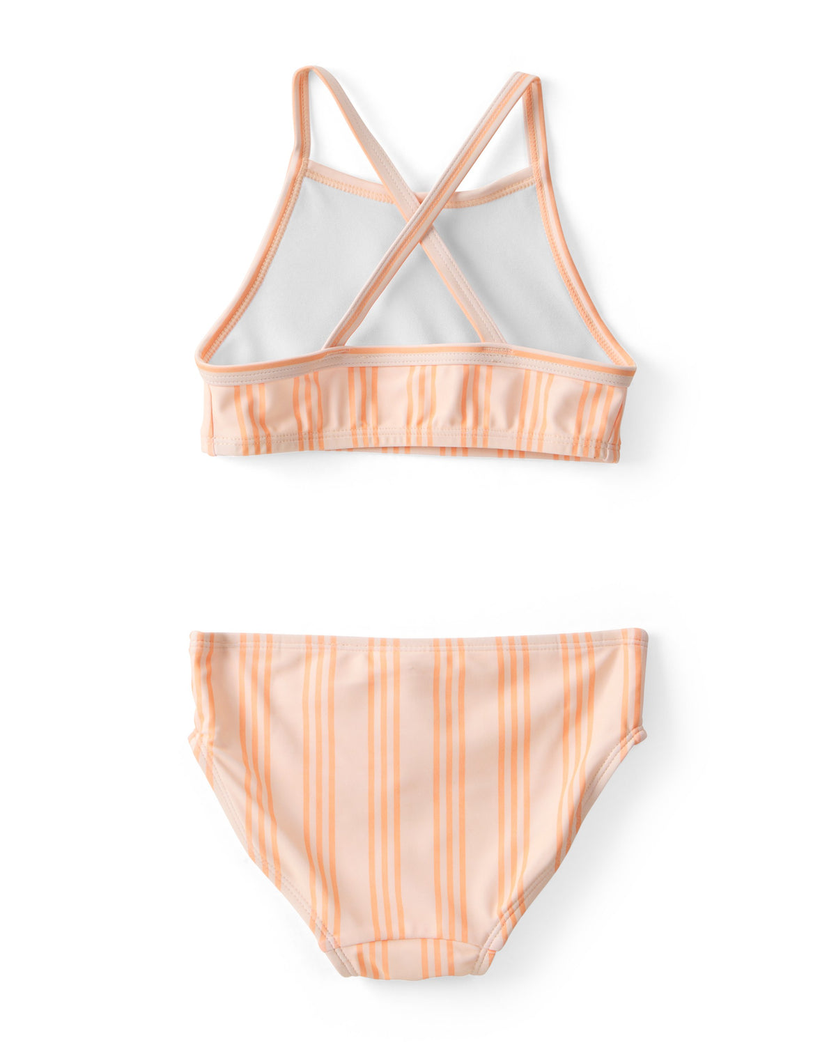 Traje De Baño De 3 Piezas A Rayas Con Playera - Multi