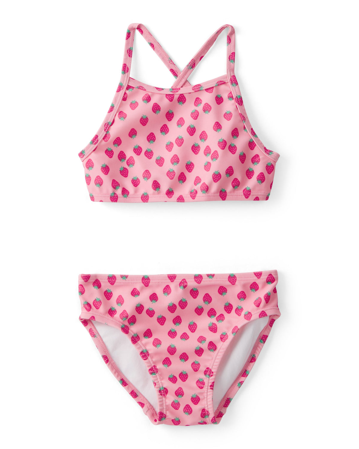 Traje De Baño De 3 Piezas Con Playera Para Nadar Con Fresas - Multi