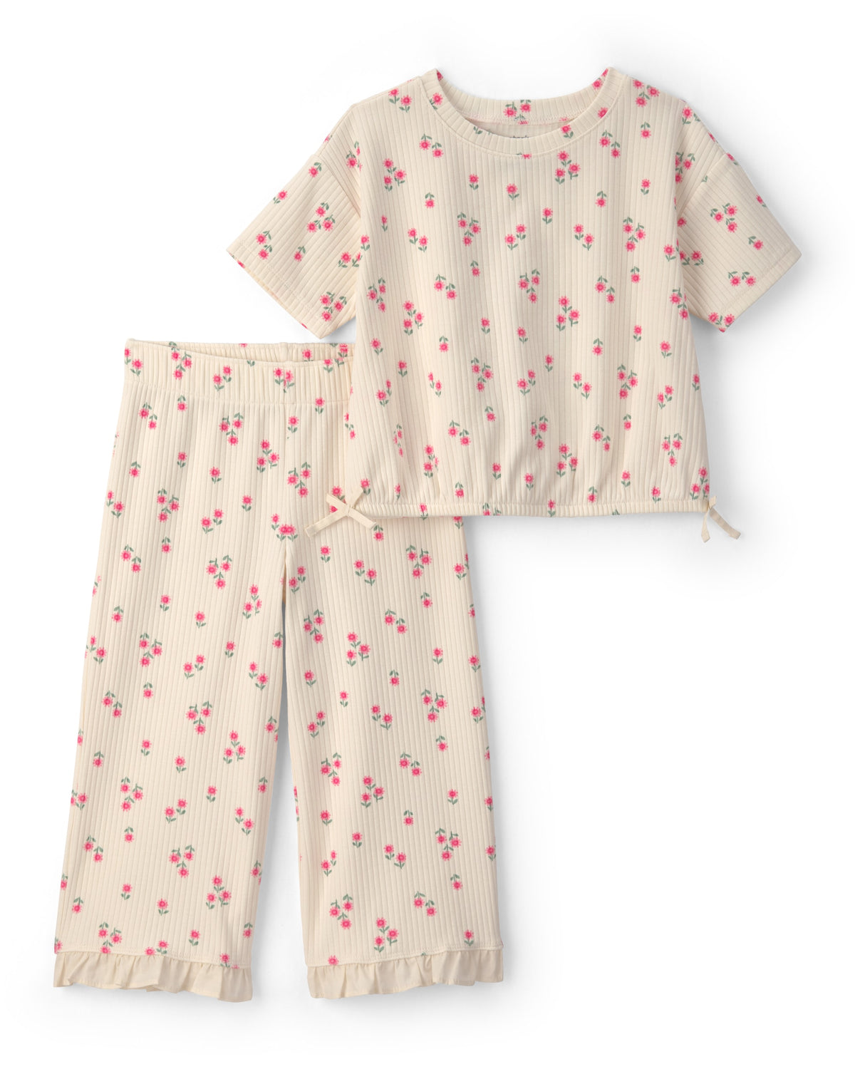 Conjunto De 2 Piezas De Playera De Manga Corta Y Pantalón - Multi