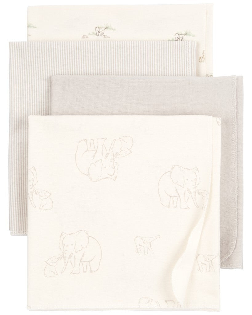 Paquete de 4 mantas - Elefante